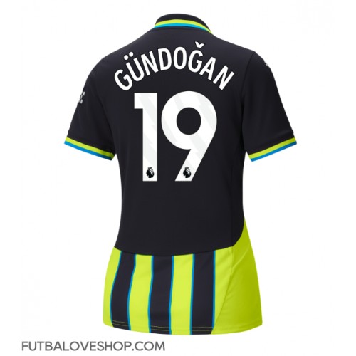 Dres Manchester City Ilkay Gundogan #19 Preč pre Ženy 2024-25 Krátky Rukáv